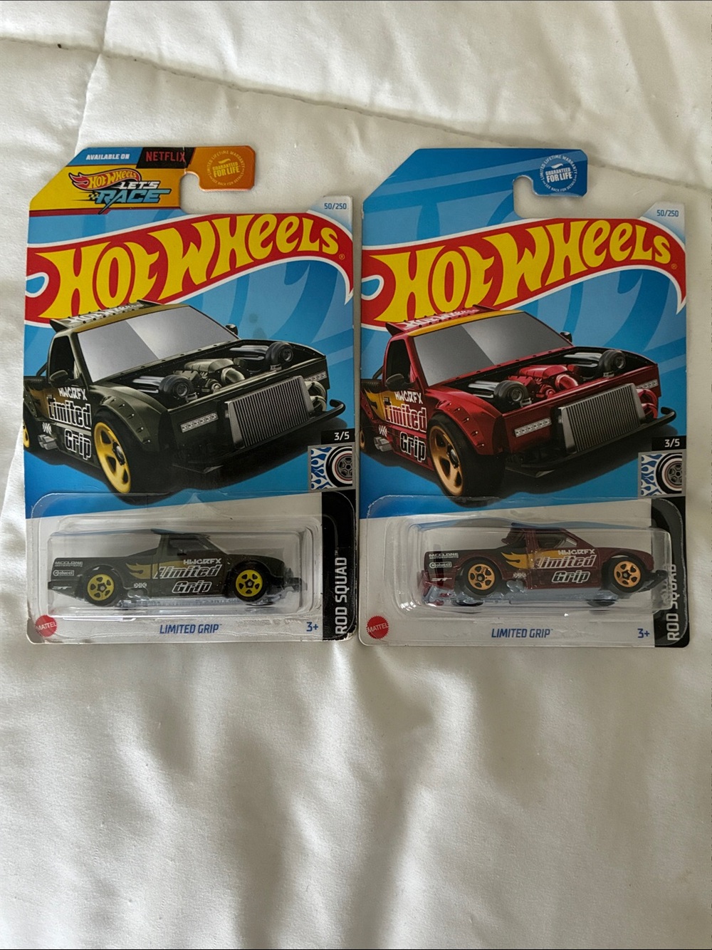 2 Hot Wheels Limited Grip Die-Cast Car - Black & Red